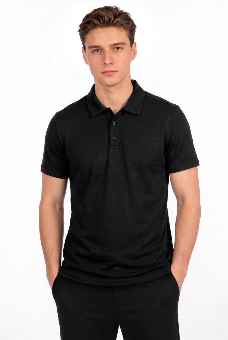 Premium merino vilnos polo marskineliai